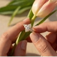 thumbnail image 5 of vylahjewellery Marquise Cut Six Prong Engagement Anniversary Ring Vintage Moissanite Wedding Ring Vermeil Yellow Gold Floral Side Stone Proposal Ring Special Gift Ring, 5 of 7