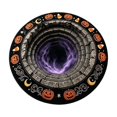 thumbnail image 3 of sruoe Spooky Ghost 3D Visual Round Halloween Rug, Eerie Illusion Floor Mat, Scary Halloween Decorations for Living Room, Bedroom, Entryway, 3 of 6