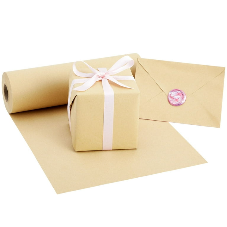 Kraft Paper Roll 10 x 1200 In, Plain Brown Shipping Paper for Gift