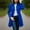 767#Dark Blue, variant on Womens Notch Lapel Long Sleeve Double-Breasted Trench Coat with Cuff Buckles Classic Mid-Length Solid Color Casual Outerwear for Spring Fall and Mild Weather Wear