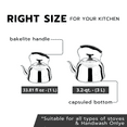 thumbnail image 2 of HausRoland Stainless Steel Kettles with Infuser Set of 2 Tea Kettle 1.1-qt. (1 L) and 3.2-qt. (3 L), 2 of 5