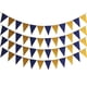 thumbnail image 1 of Paquete de 4 decoraciones de fiesta azules, banderín de bandera triangular, banderines para graduación, cumpleaños, suministros de decoración para fiesta de boda, 1 of 5