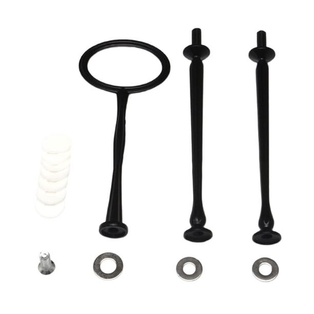 Mango para soporte para pasteles, varilla de Hardware, soporte de Metal para postres y pasteles, soporte redondo de Metal para pasteles de 3 niveles negro