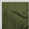 thumbnail image 4 of oneOone Cotton Silk Dark Olive Green Fabric Kids Quilting Supplies Print Sewing Fabric By The Yard 42 Inch Wide, 4 of 5
