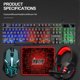 thumbnail image 4 of 1 Configure el teclado del teclado del mouse Auriculares y Mousepad USB Accesorio de computadora con cable, 4 of 5
