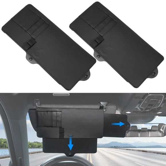 Extensor para Visera Solar de Coche JOYTUTUS Bloqueador de Sol para Parabrisas (Paquete de 2)