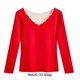 thumbnail image 4 of Minnieouse Camisa térmica Ropa interior de invierno Ropa de abrigo Multicolor Moda Tamaño compacto Lavable Top Lencería larga al tacto Ropa interior Rojo SG Minnieouse AP013685-05, 4 of 6