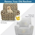 thumbnail image 4 of Garronmavis Yellow Leopard Print Recliner Slipcovers Stretch Printed Recliner Chair Cover 1 Seat Lazy Boy Chair Covers Non Slip Reclining Furniture Protector Couch Cover Sofa Recliner Set, 4 of 7