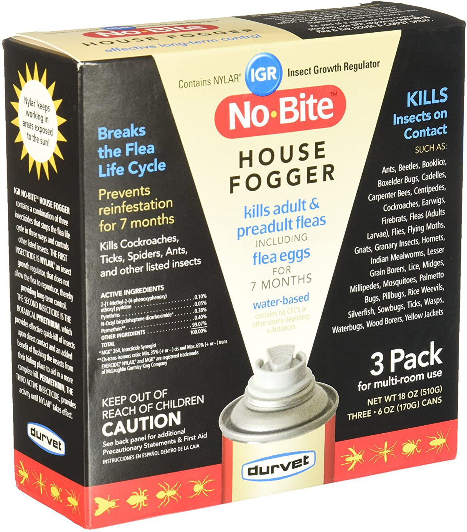 NO BITE IGR HOUSE FOGGER 3PK