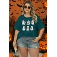 thumbnail image 4 of ALLTB Plus Size Halloween Shirt Cute Ghosts & Bookish Casual Tee Funny Family Party Celebration Tops Halloween Gifts for Women, Green, 4 of 7