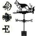 thumbnail image 2 of 4 Sets Wind Direction Indicators Patio Weathervan Sock Rooster Vane Corgi Black, 2 of 8