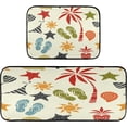 thumbnail image 7 of SKYSONIC Palm Tree Pineapple Kitchen Rugs Set of 2, Flip Flop Swimsuits Floor Runner Area Rug Washable Carpet Mat Perfect for Living Room Bedroom Entryway, 7 of 7
