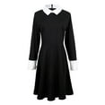 thumbnail image 4 of Women's Long Sleeve Casual Dresses Loose Fit Peter Pan Collar Above Knee Dress, 4 of 8