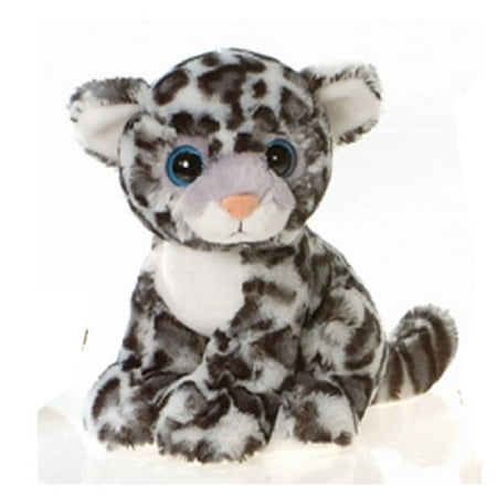 9" Sitting Snow Leopard with Big Eyes Plush Stuffed Animal Toy by