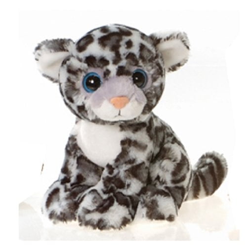 9" Sitting Snow Leopard with Big Eyes Plush Stuffed Animal