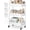 Pure White, variant on Heavy Duty 3 Tier Rolling Cart Metal with Wheels, White Three Tiered Shelf