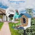 thumbnail image 4 of Comedero para pájaros Fazoxo, cámara inteligente con inteligencia artificial, con energía solar, azul marino, 4 of 8