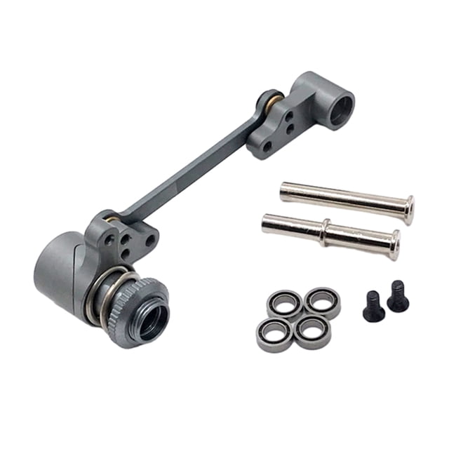 Baohd 1pcs Aluminum Alloy 1/14 Steering Servo Saver Complete For Wltoys 144001 RC Car Part RC Car Accessories Replacement Parts Titanium