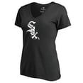 thumbnail image 2 of Women's Black Chicago White Sox Splatter Logo V-Neck T-Shirt, 2 of 3