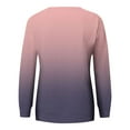 thumbnail image 5 of ShomPort Women Crewneck Gradient Color Sweatshirt Casual Fall Long Sleeve Shirt with Pocket, 5 of 5