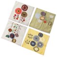 thumbnail image 4 of Juego de 4 fundas de almohada con impresión digital hechas a mano de poliéster para dormitorio y sala de estar, 4 of 10