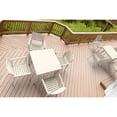 thumbnail image 3 of Luxury Commercial Living 31.5" White Square Outdoor Patio Dining Table, 3 of 7