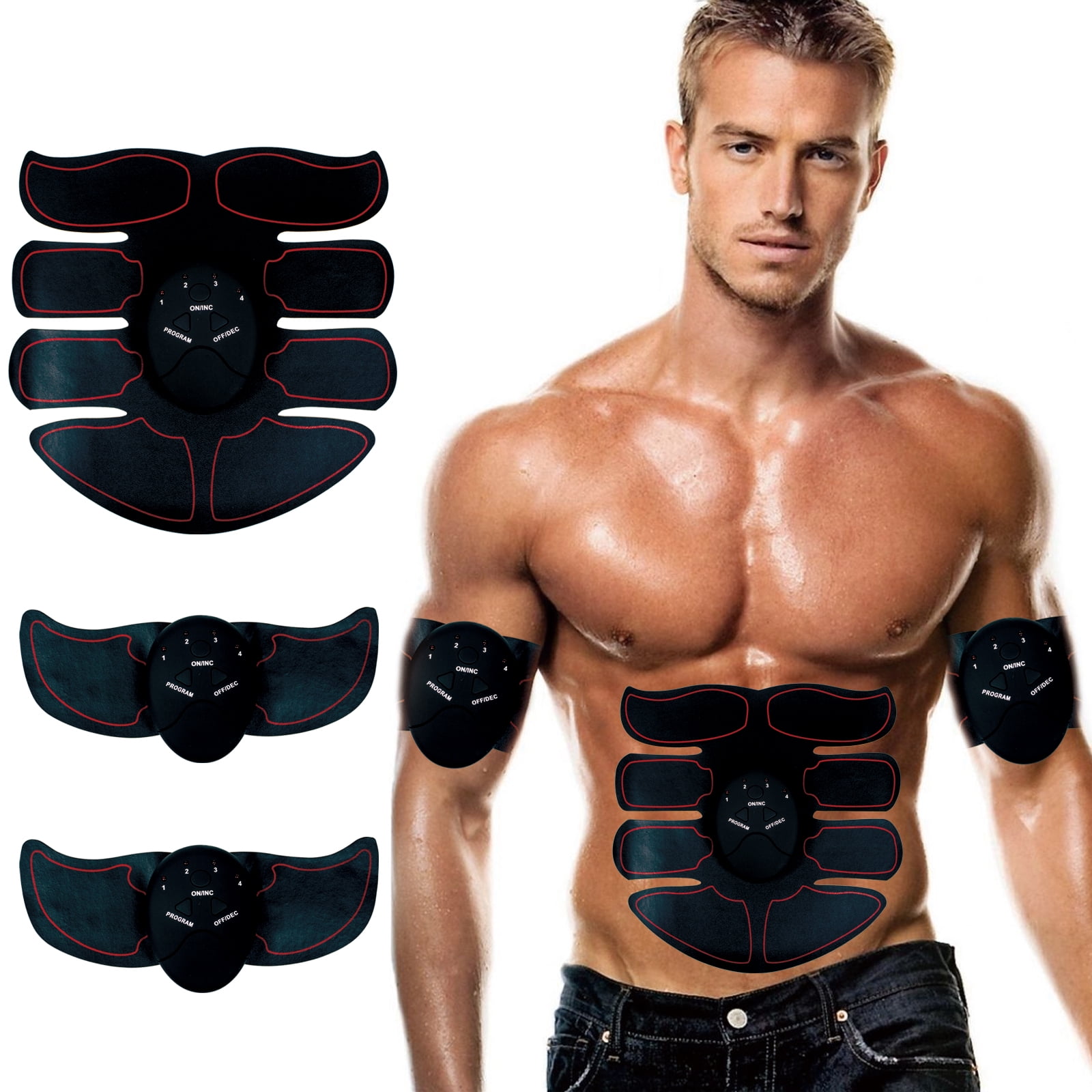 Abdominal Fitness Belt Toner ABS Muscle Stimulator Hip Muscular Trainer Home Gym