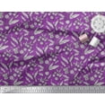 thumbnail image 3 of Soimoi Modal Satin Fabric Leaves & Floral Block Printed Fabric 1 Yard 42 Inch Wide, 3 of 3