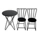 thumbnail image 1 of Juego de Sillas y Escritorio de Casa de Muñecas Sunnimix Mini Muebles Negro, 1 of 8