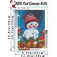 thumbnail image 3 of Lindo kit de pintura de diamante de Navidad de muñeco de nieve, kit de arte de diamante de muñeco de nieve para adultos, pintura de invierno 5D, con diamante completo, para padres y niños, decoración, 3 of 5