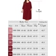 thumbnail image 4 of SHOWMALL Women's Plus Size Nightgown with Pockets Soft 3/4 Sleeve Pleated Crew Neck Sleep Dress Loose Lounge Sleepwear, 4 of 7
