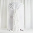 thumbnail image 3 of BalsaCircle White Premium Solid Curly Chiffon Chair Sashes Wedding Slipcovers, 3 of 6