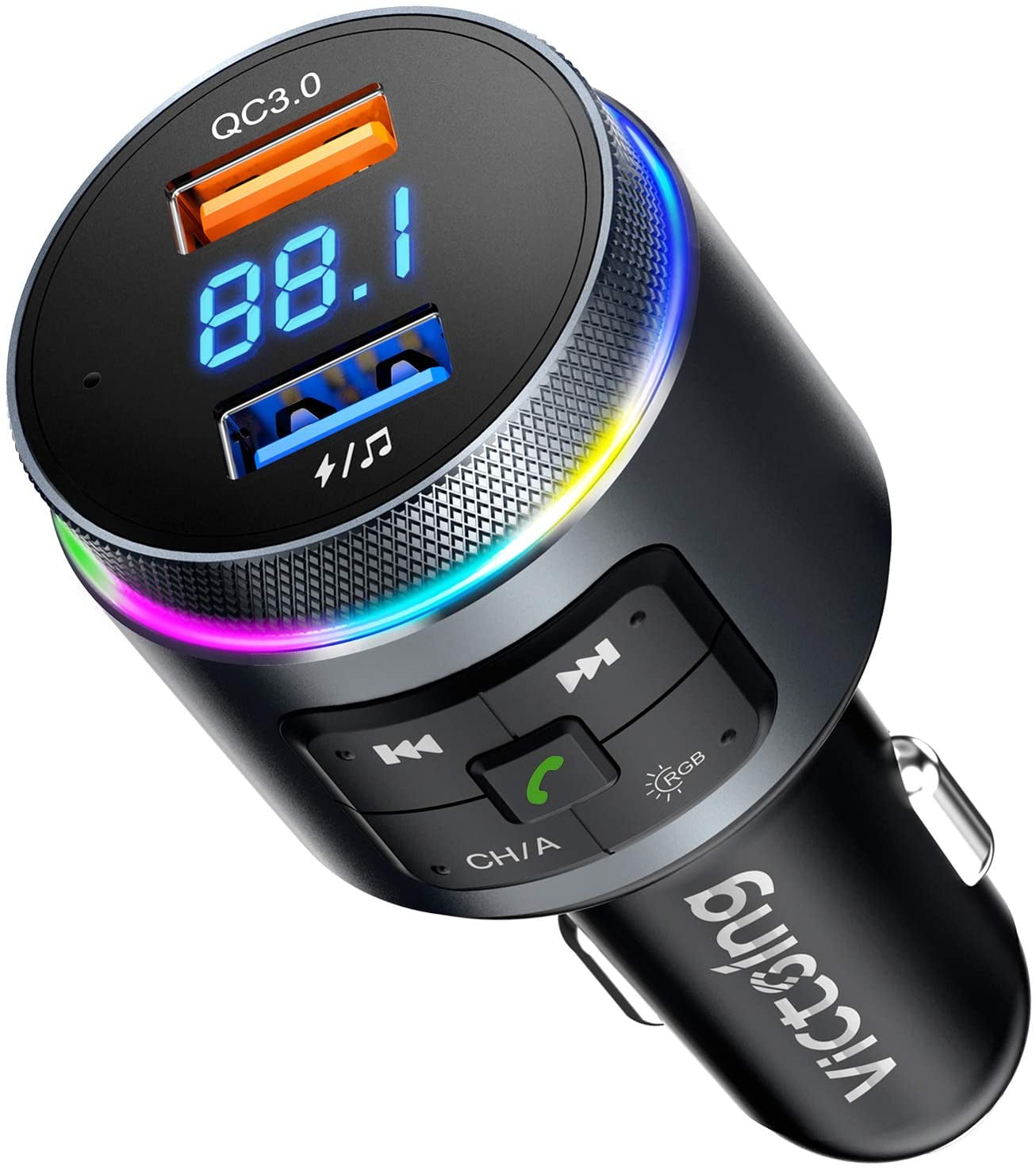 VICTSING Bluetooth Car Kit FM Transmitter Wireless Radio MP3 Player Adapter New 