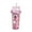 Pink, variant on Visland Cartoon Double Cup, Glitter Cat Water Bottle Reuseable Plastic Cup with Dome Lid and Straw
