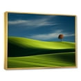 thumbnail image 2 of Designart "Monochrome Meadow In Green Photography I" Meadow Floater Framed Wall Art Living Room, 2 of 5