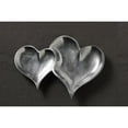 thumbnail image 3 of Two Section Textured Silver Heart Shaped Tray, 3 of 3