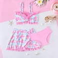 thumbnail image 2 of Gibobby Toddler Girl Swimsuit Girls 2-Piece Swimsuit Set, Long-Sleeved and Bikini Bottoms, Quick Drying Swimwear for Kids(3-4 Years,Light Pink), 2 of 6