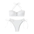 thumbnail image 6 of GEWSEY Women Two Piece Bathing Suits Push Up Bikini Set Stylish Two Piece Swimwear Tankini Top and Bottom Swimsuit for White for Size S, 6 of 9