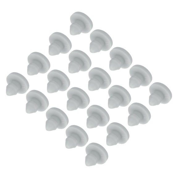 20pcs Silicone Snap in Locking Hole Plugs,3mm Narrow Groove 1.5mm for Kitchen Waterproof Sealing Plugs Grey