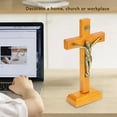 thumbnail image 4 of Crucifijo Crucifijo Católico de Madera para Iglesia para Hogar para Escritorio Amonsee No, 4 of 5