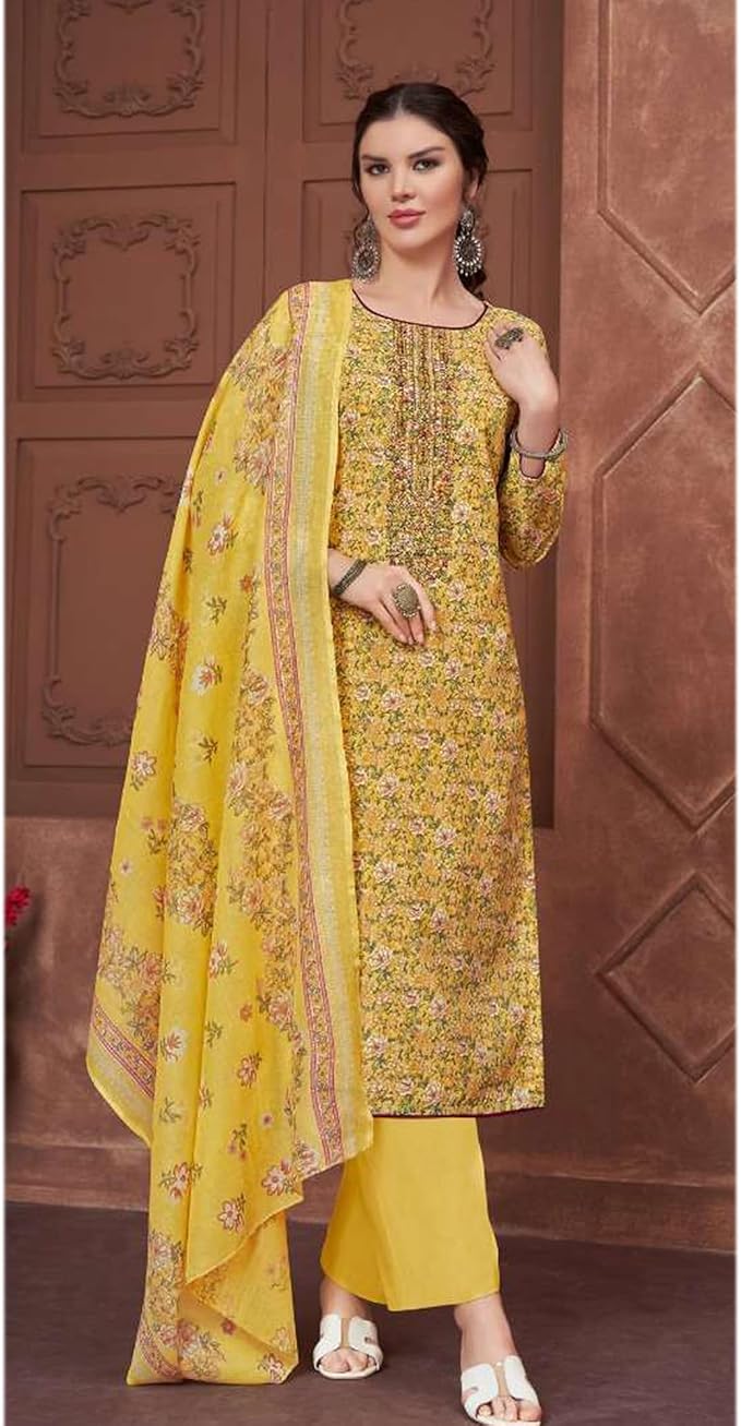 Pakistani Haldi Function Wear Salwar Kameez Suits India Designer Stitched  Dress ( Yellow, 4XL - 50 ) - Walmart.com