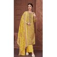 thumbnail image 2 of Pakistani Haldi Function Wear Salwar Kameez Suits India Designer Stitched Dress ( Yellow, L - 42 ), 2 of 5