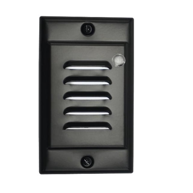 NICOR Lighting FPVBK-PC Plaque Frontale Verticale pour LED Step Light avec Photocellule - Noir
