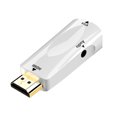thumbnail image 2 of Adaptador convertidor de audio y video de alta definición 1080P compatible con VGA macho a hembra para PC y proyector, color blanco., 2 of 8