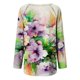thumbnail image 5 of Ichuanyi liquidación mujer clásica flores estampadas tops sueltas camisetas de manga larga blusa tripulación ICHUANYI WER202308241253, 5 of 5