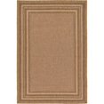 thumbnail image 1 of Unique Loom Outdoor Border Solid Tonal Rug 5' 3 x 8' Rectangle Brown/Light Brown, 1 of 1