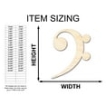 thumbnail image 2 of Unfinished Wood Bass Clef Shape - Music - Nursery - Craft - up to 46" DIY 16" / 1/4", 2 of 4