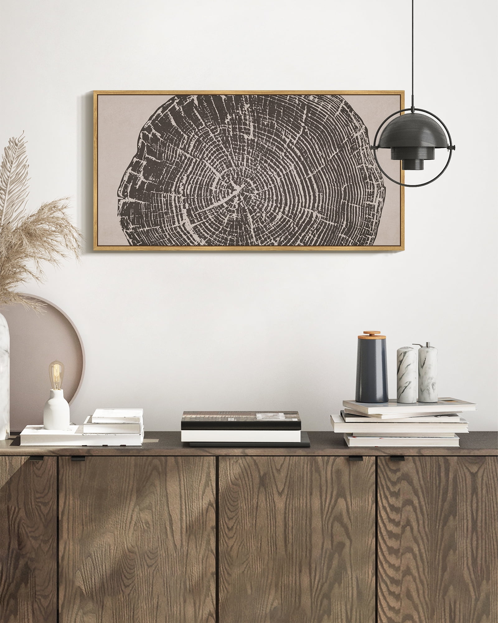 SHENIFY Farmhouse Vintage Wall Art Set Gray Wood Tree Ring Spirals Nature Abstract Drawings Rustic Modern Art Decor for Batchroom kitchen Hanging Decoration 8x16in Natural Framed
