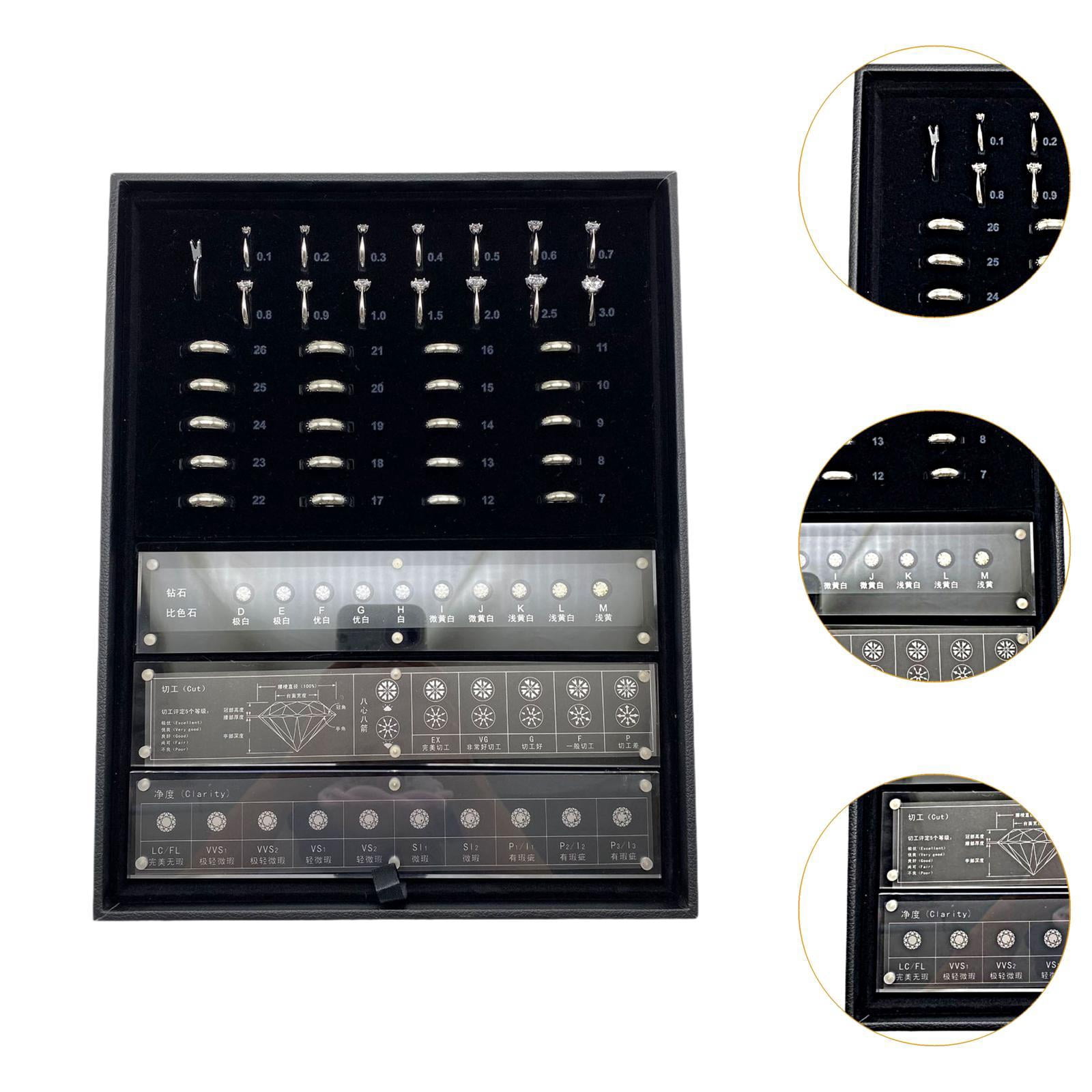 Segolike Diamond Tester Box Jewelry Testing Kit Diamond Selector Tool Case Diamond Test Kit Diamond Testing Kit for Grading Evaluation