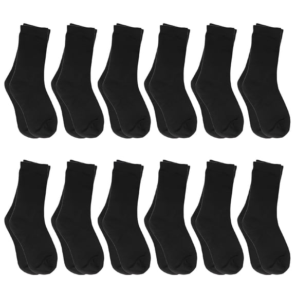 TELOLY 2026 New 12 Pairs Boy Toddler Kids Cotton Crew Socks 2-4 Years Cotton Socks for Boys Black,For Everyday Wear,School,Sports,Playtime